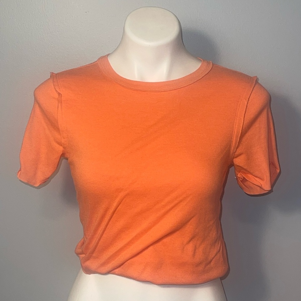 We the Free Coral Crop short sleeve t-shirt: size small.